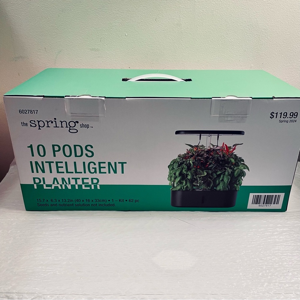 New Smart Indoor Planter, 10 Pods, Automatic Water Light for Plants Herbs